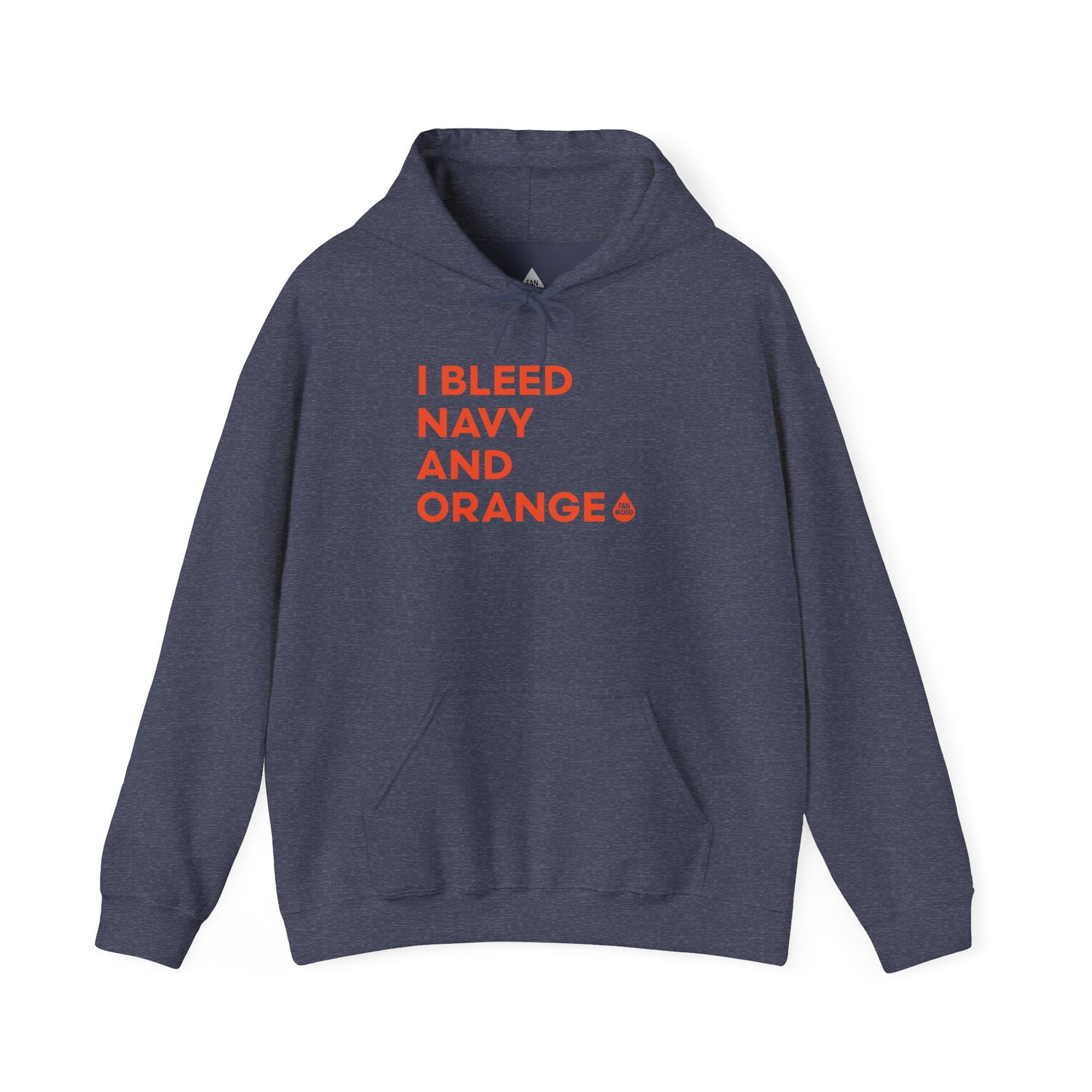 I Bleed Navy & Orange Hoodie