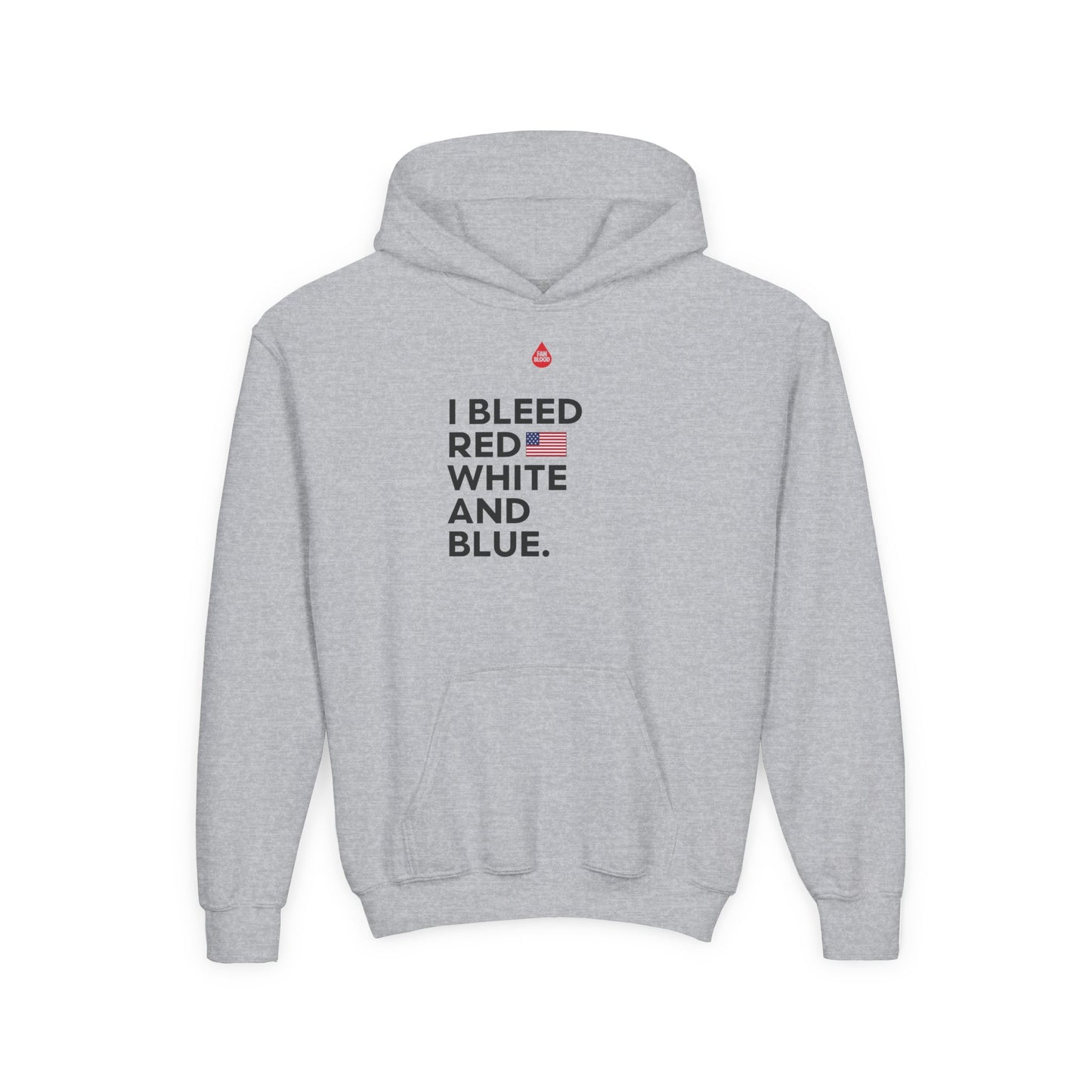 I Bleed Red, White And Blue Kid's Hoodie