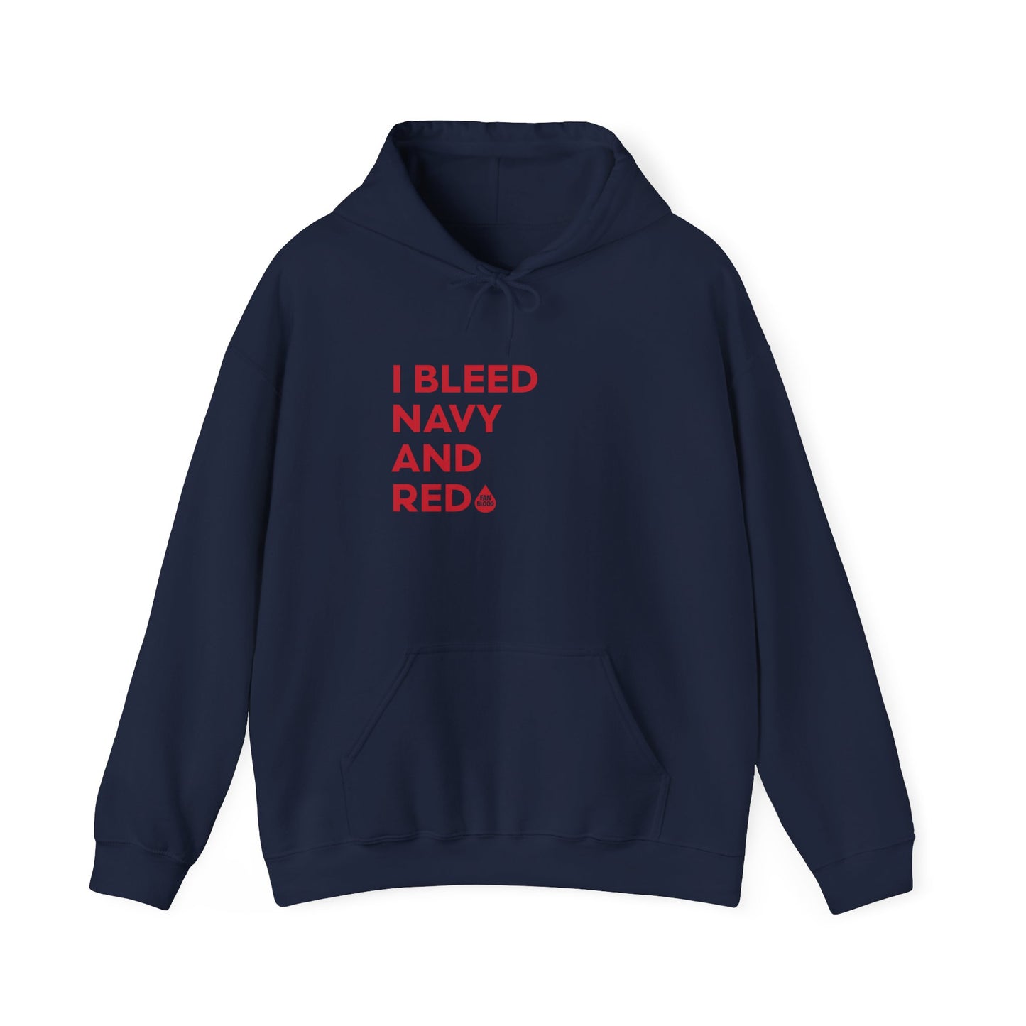 I Bleed Navy & Red Hoodie