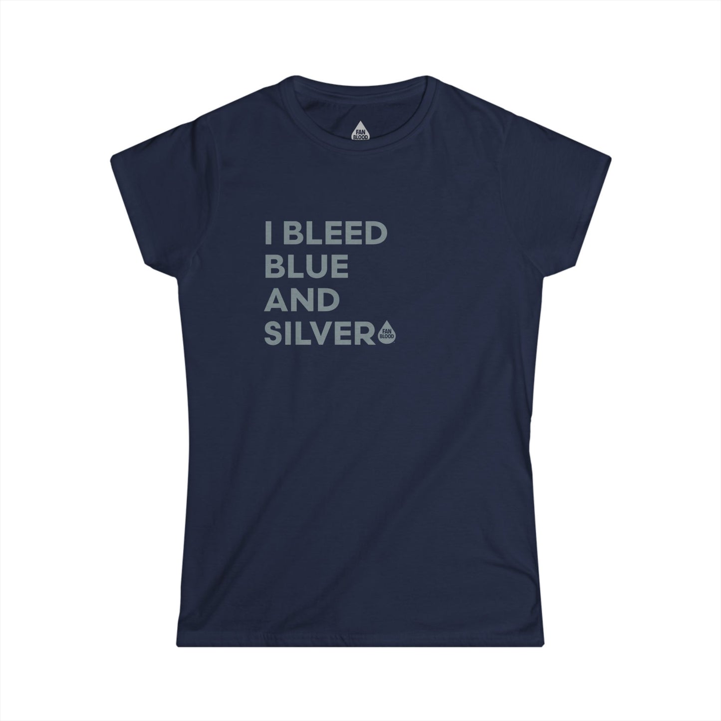 I Bleed Blue & Silver Women's T