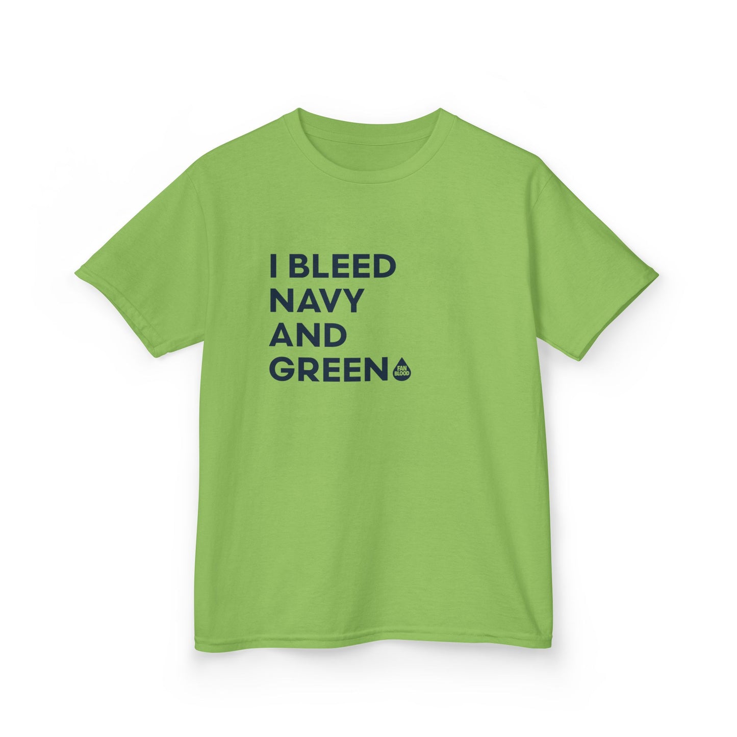 I Bleed Navy & Green Kid's T