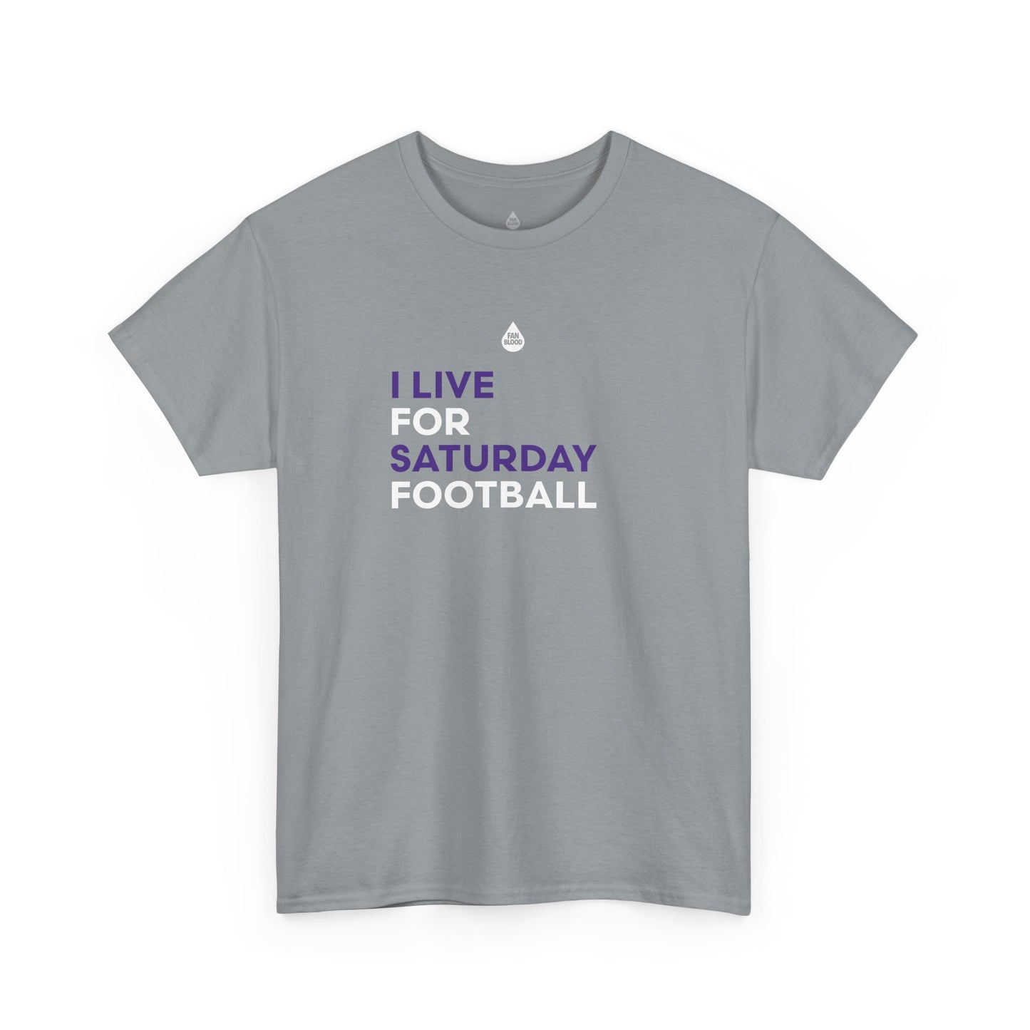 Purple & White Saturday Football T-Shirt