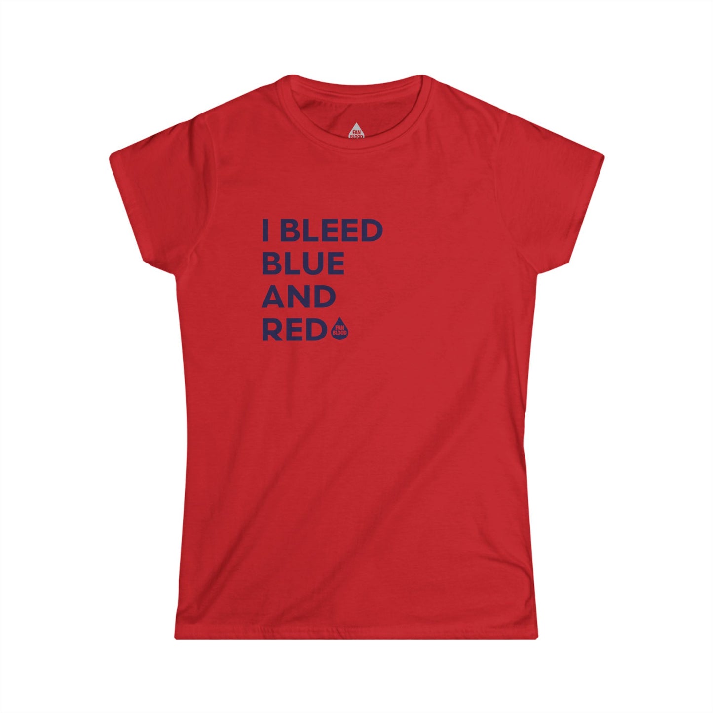 I Bleed Blue & Red Women's T