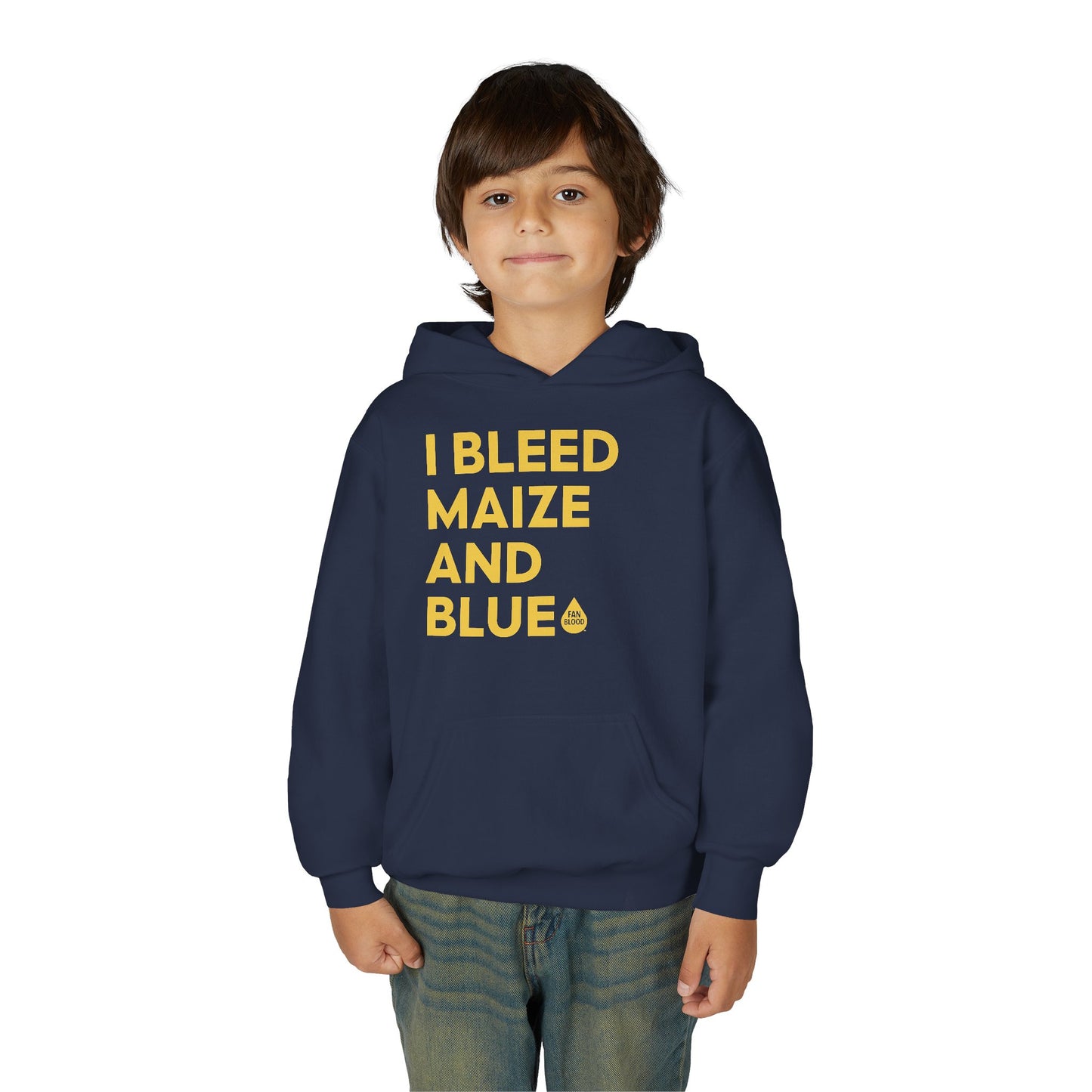 I Bleed Maize & Blue Kid's Hoodie