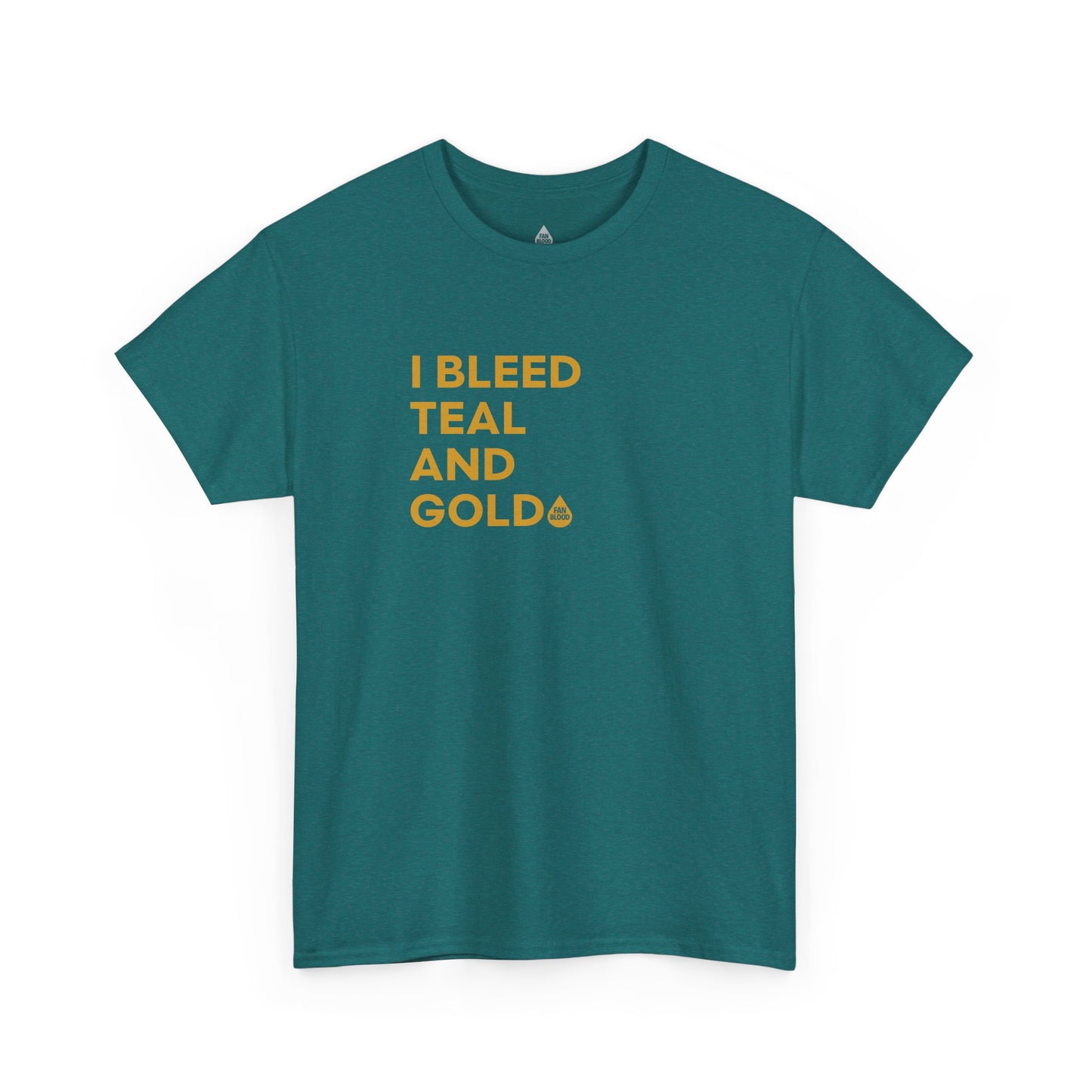 I Bleed Teal & Gold T
