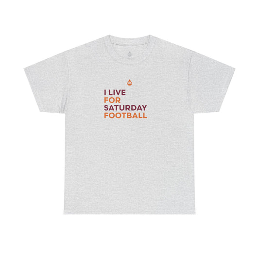 Maroon & Orange Saturday Football T-Shirt