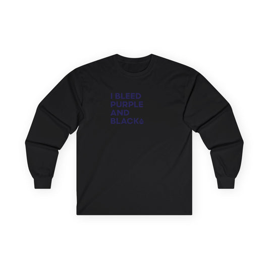 I Bleed Purple & Black Long Sleeve T