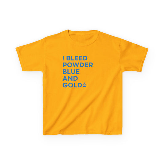 I Bleed Powder Blue & Gold Kid's T