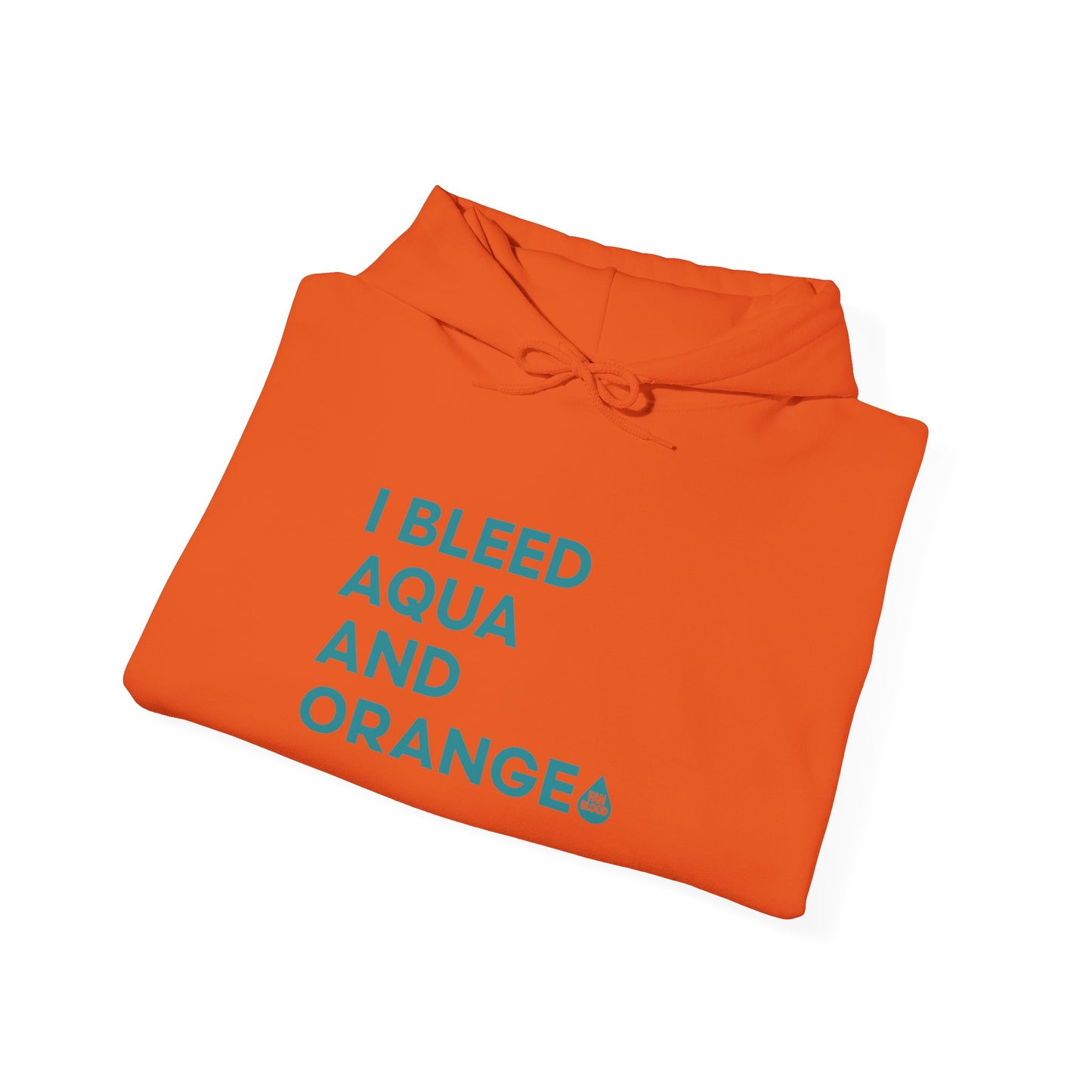 I Bleed Aqua & Orange Hoodie