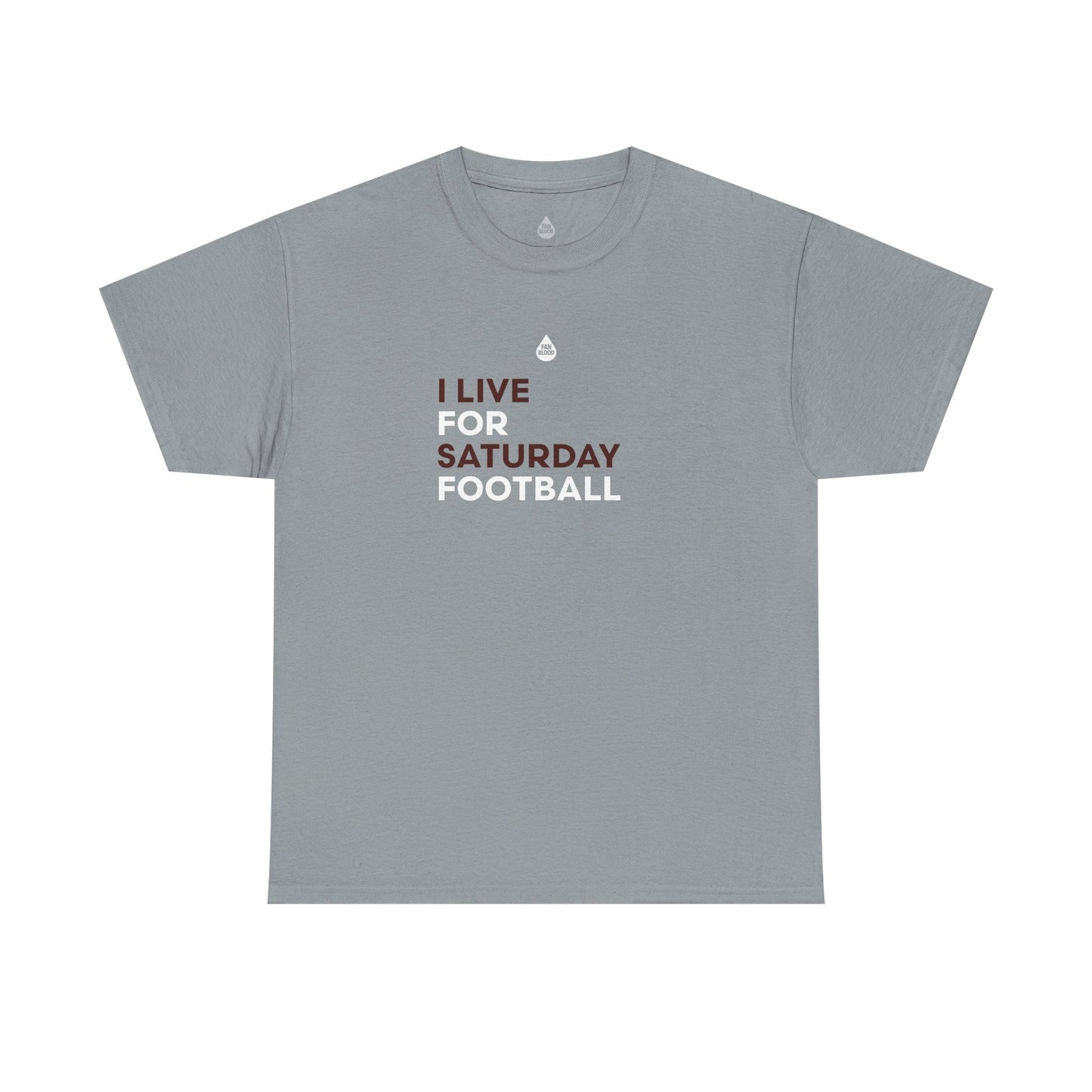 Maroon & White Saturday Football T-Shirt