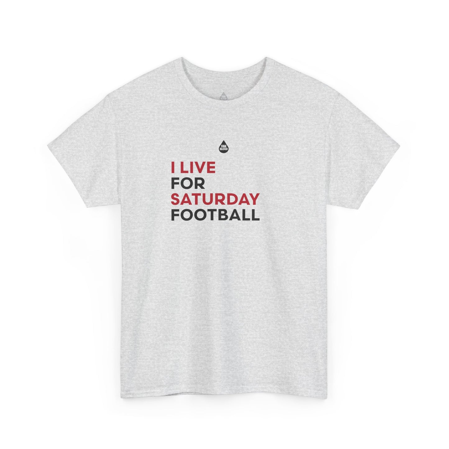 Black & Red Saturday Football T-Shirt