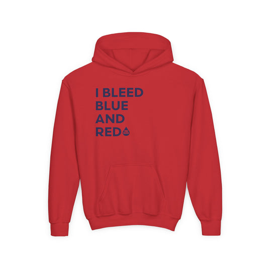 I Bleed Blue & Red Kid's Hoodie