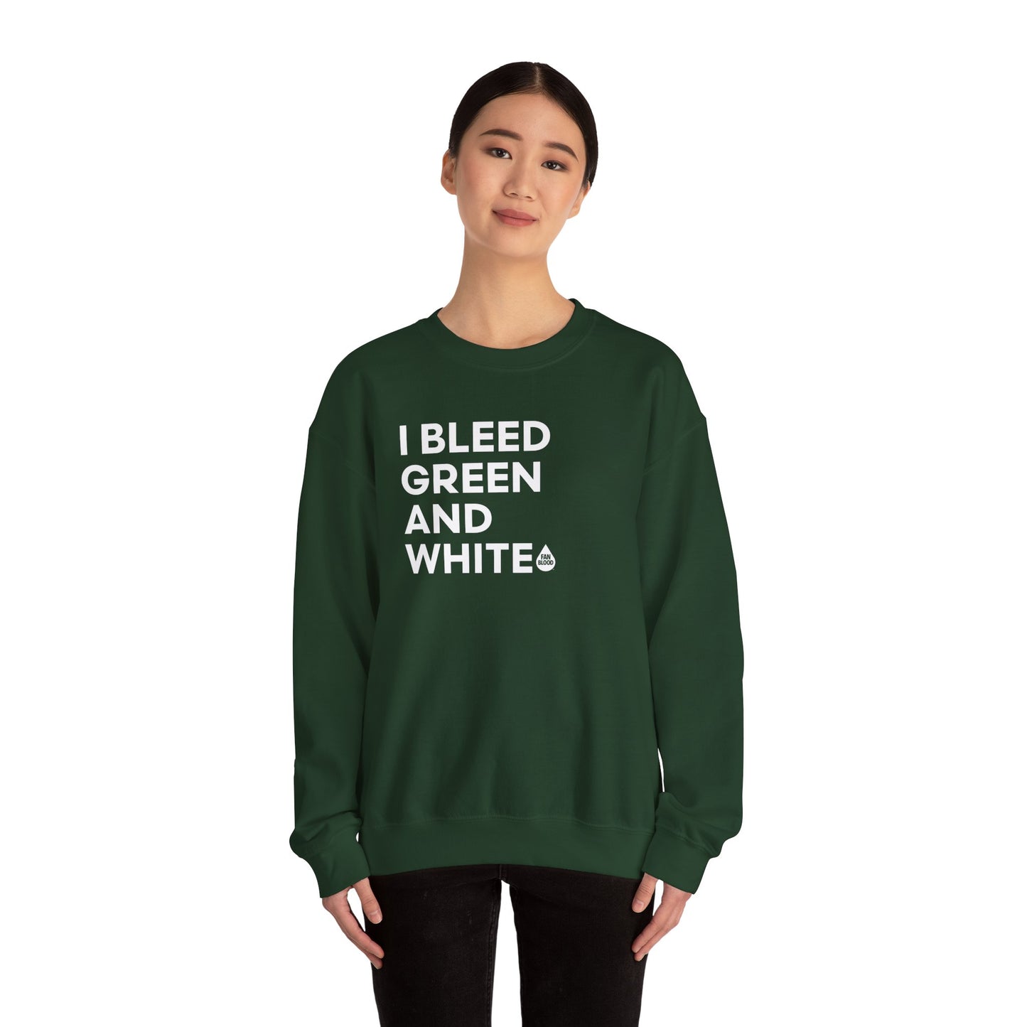 I Bleed Green & White EL Sweatshirt