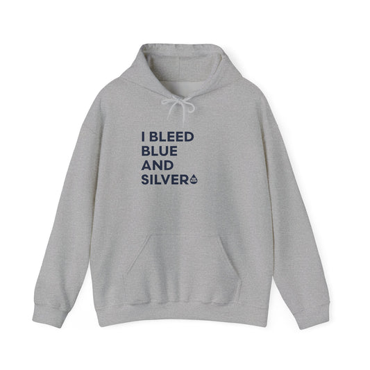 I Bleed Blue & Silver Hoodie