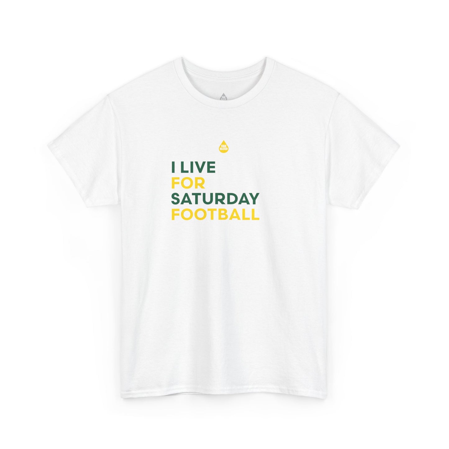 Green & Yellow Saturday Football T-Shirt
