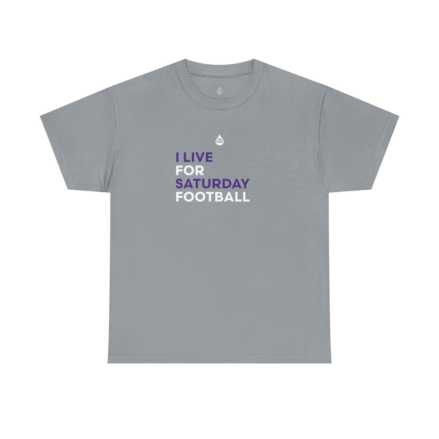 Purple & White Saturday Football T-Shirt