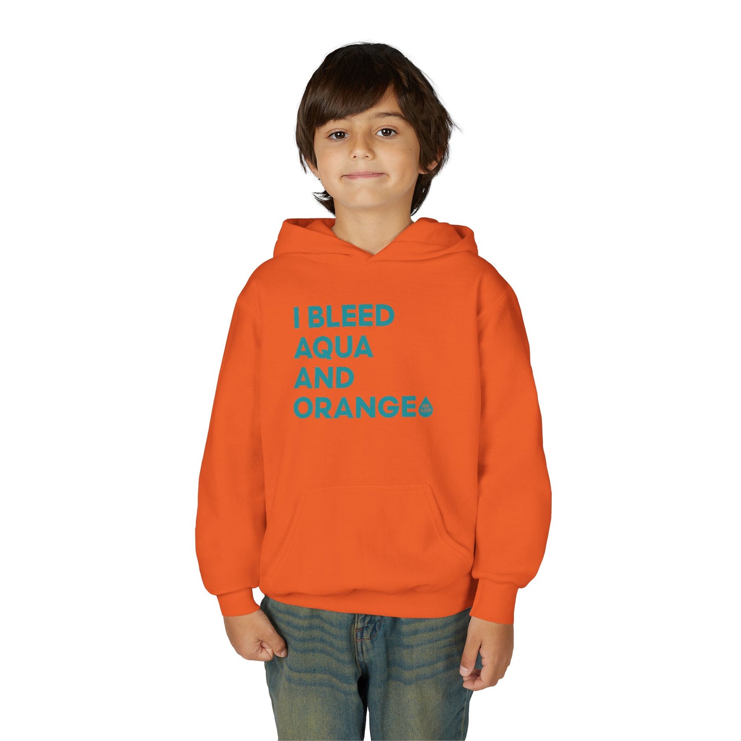 I Bleed Aqua & Orange Kid's Hoodie
