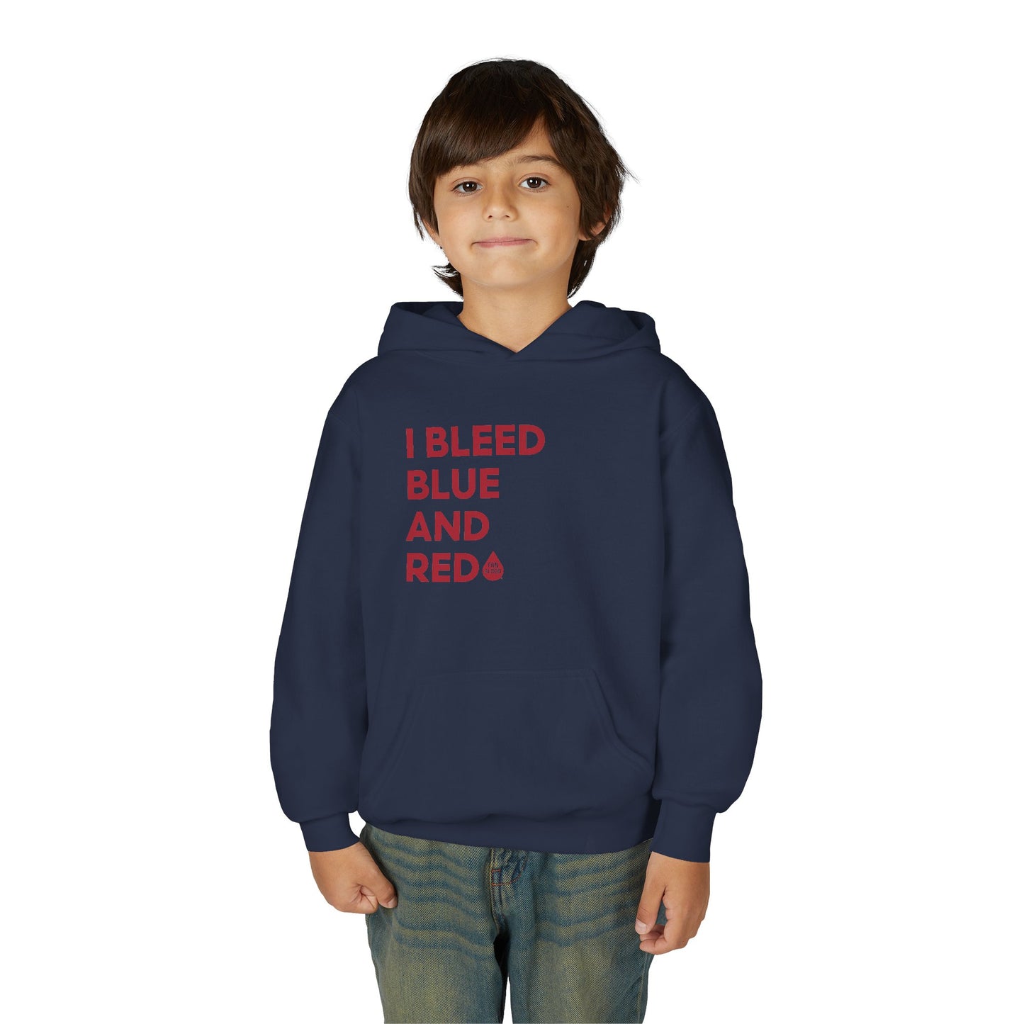 I Bleed Blue & Red Kid's Hoodie