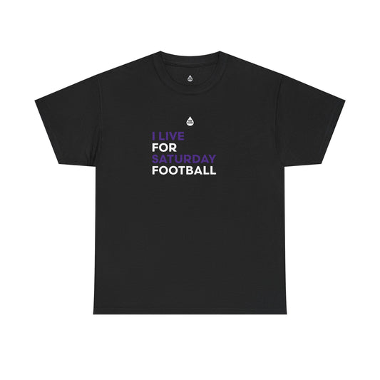 Purple & White Saturday Football T-Shirt