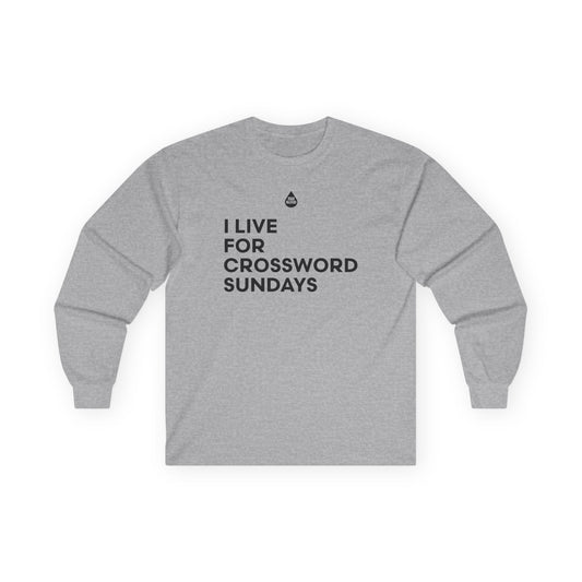 Live For Crossword Sundays Long Sleeve T
