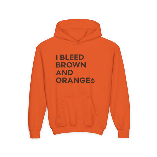 I Bleed Brown & Orange Kid's Hoodie