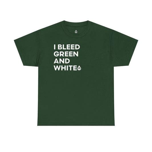 I Bleed Green & White T-Shirt