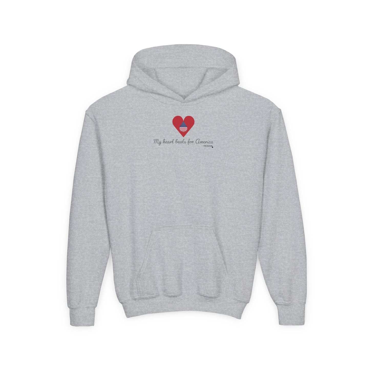 USA Heart Beats Kid's Hoodie