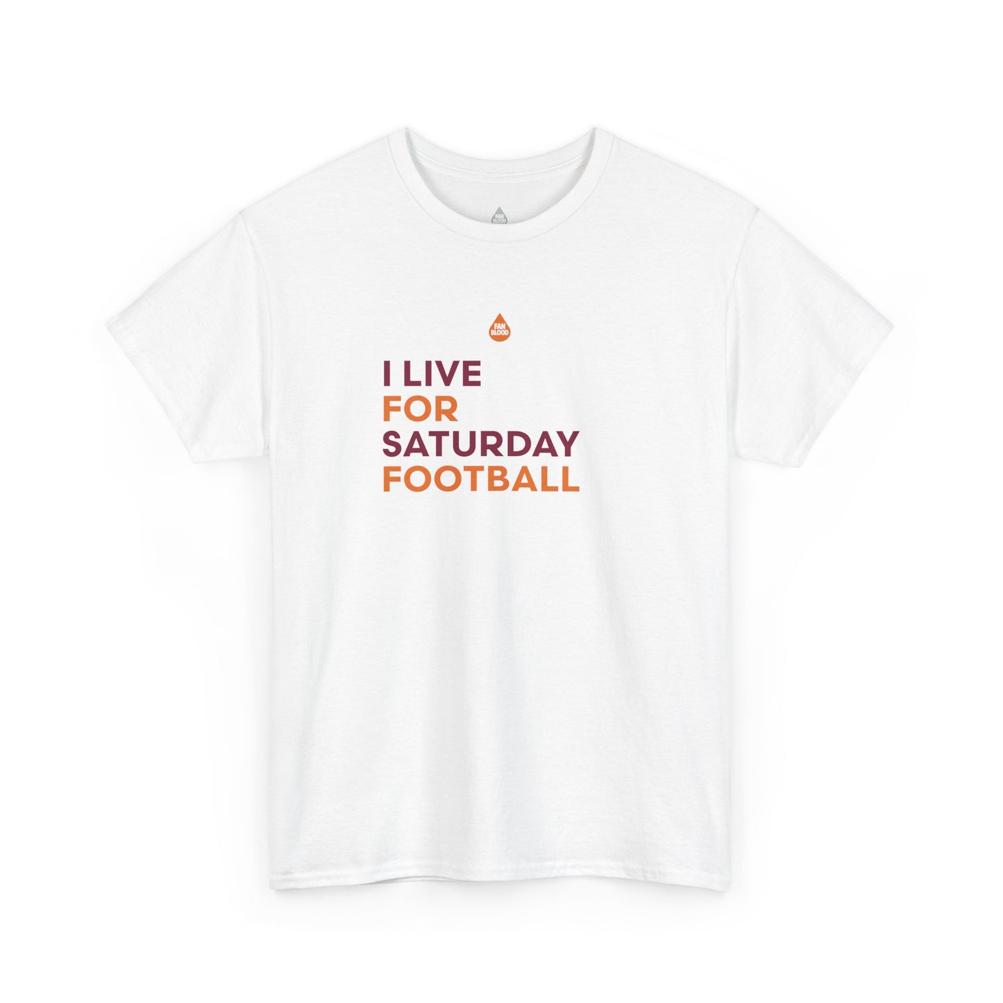 Maroon & Orange Saturday Football T-Shirt