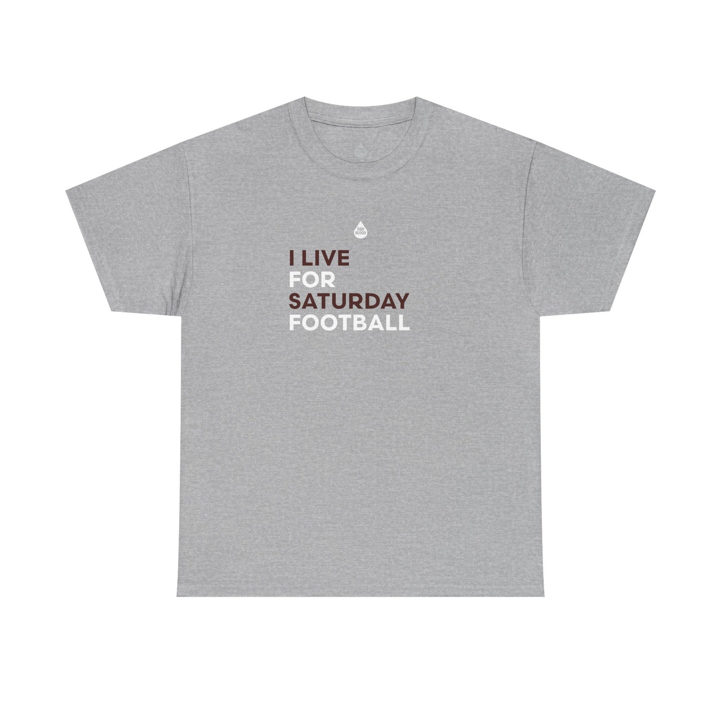 Maroon & White Saturday Football T-Shirt