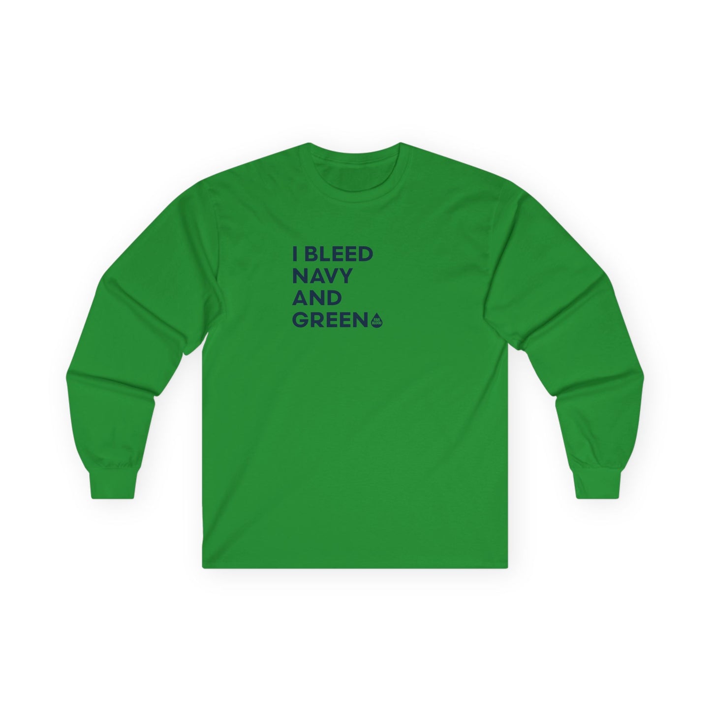I Bleed Navy & Green Long Sleeve T