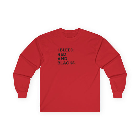 I Bleed Red & Black Long Sleeve T