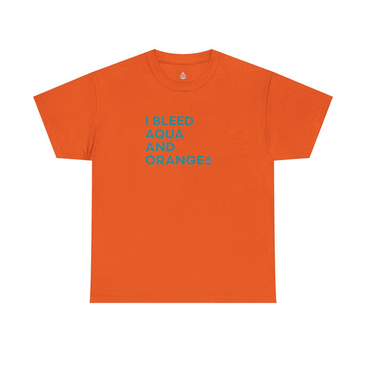 I Bleed Aqua & Orange Women's T