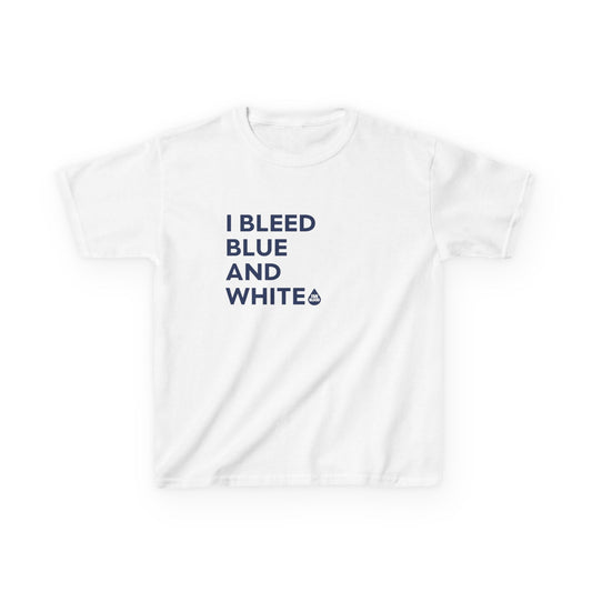 I Bleed Blue & White Kid's T
