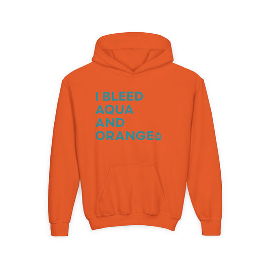 I Bleed Aqua & Orange Kid's Hoodie