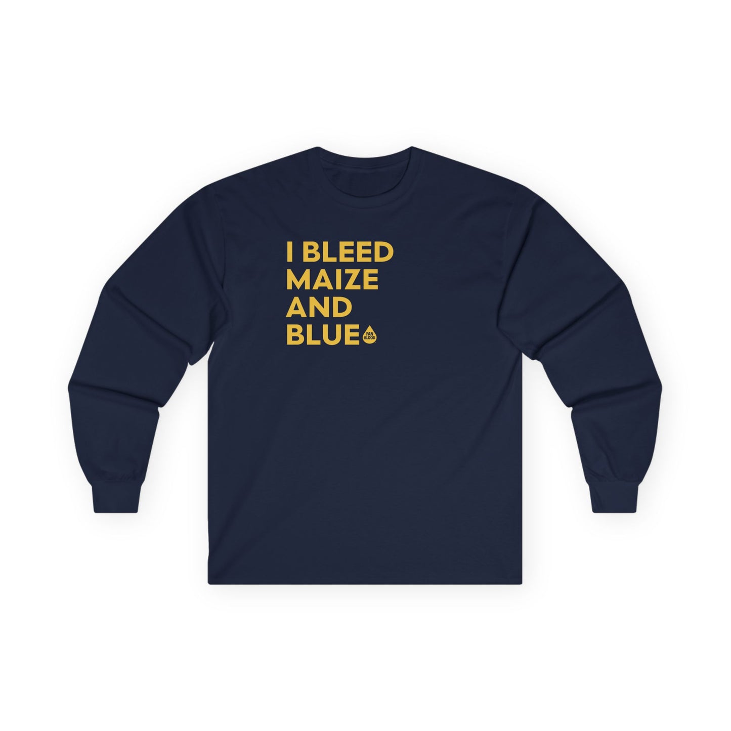 I Bleed Maize & Blue Long Sleeve Tee