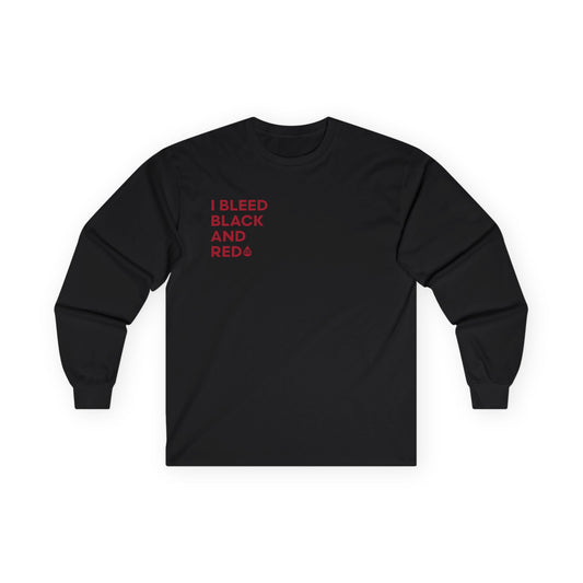 I Bleed Black & Red Long Sleeve T