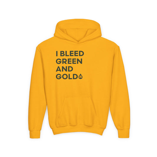 I Bleed Green & Gold Kid's Hoodie