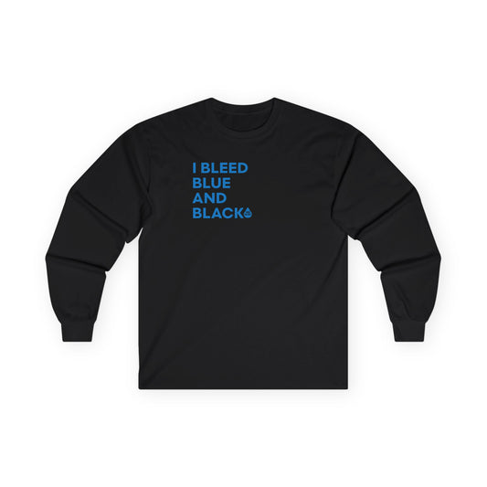 I Bleed Blue & Black Long Sleeve T