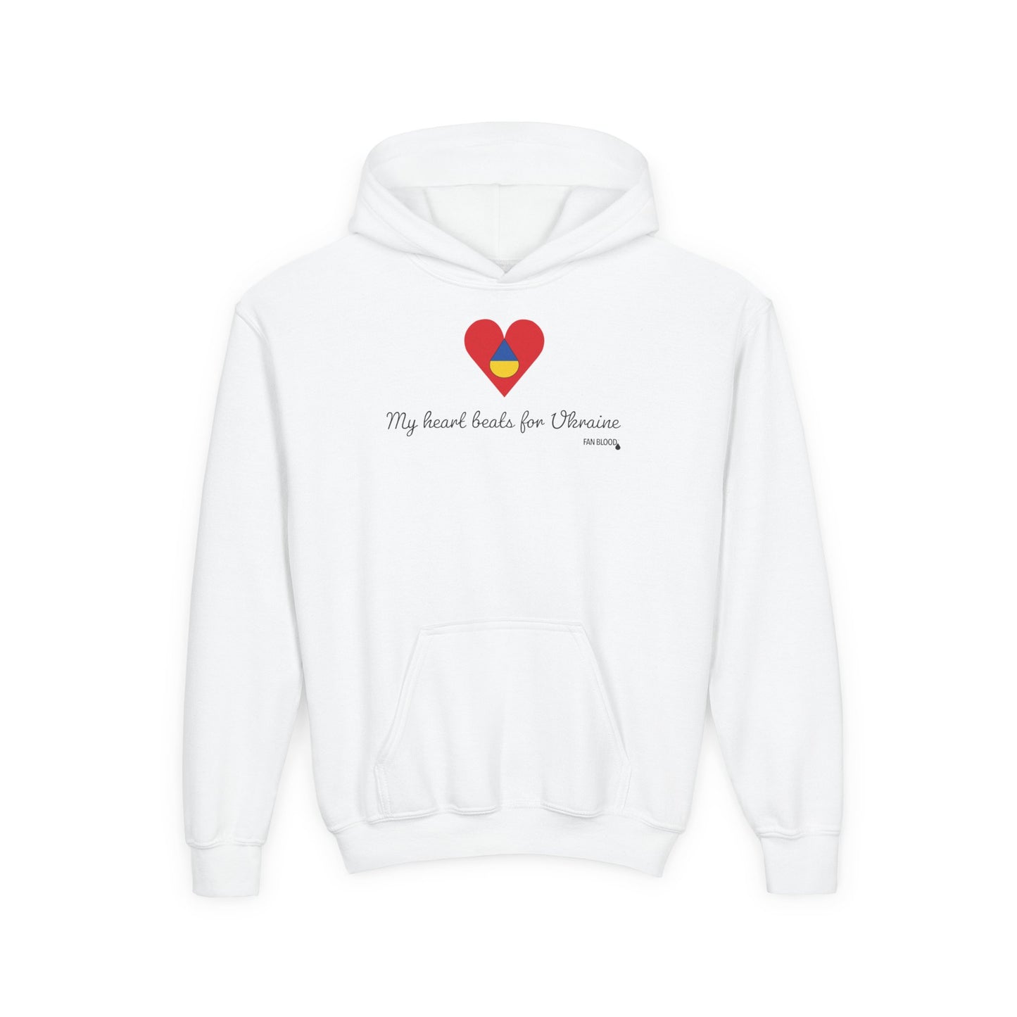 Ukraine Heart Beats Kid's Hoodie