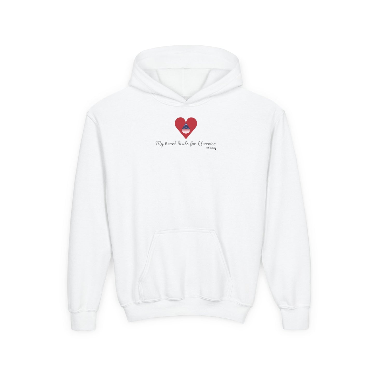 USA Heart Beats Kid's Hoodie
