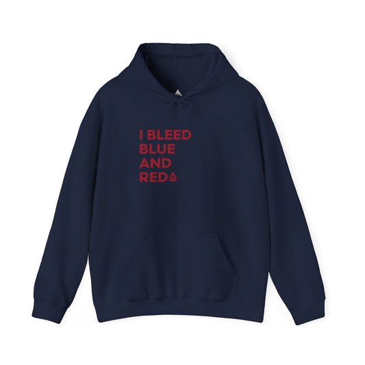 I Bleed Blue & Red Hoodie