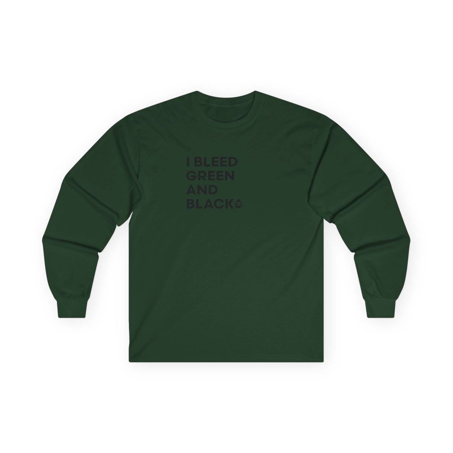 I Bleed Green & Black Long Sleeve T