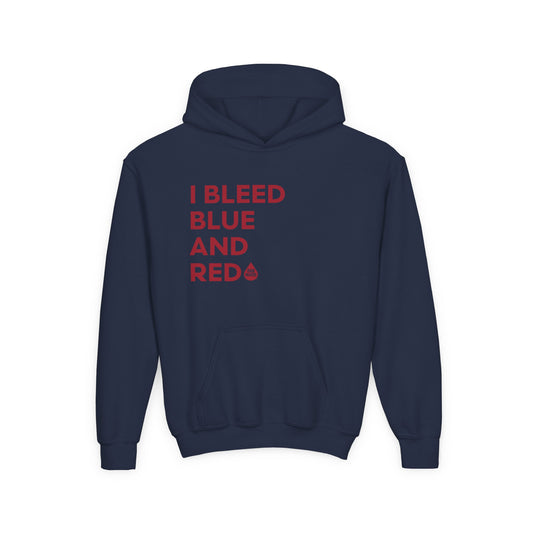 I Bleed Blue & Red Kid's Hoodie