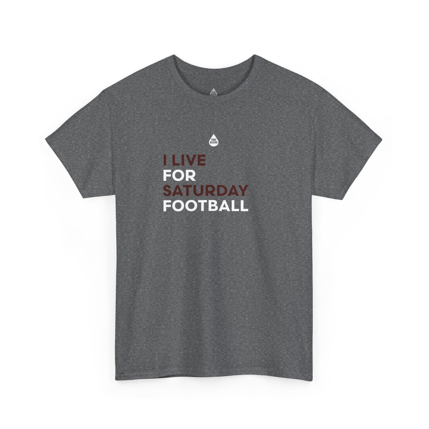 Maroon & White Saturday Football T-Shirt