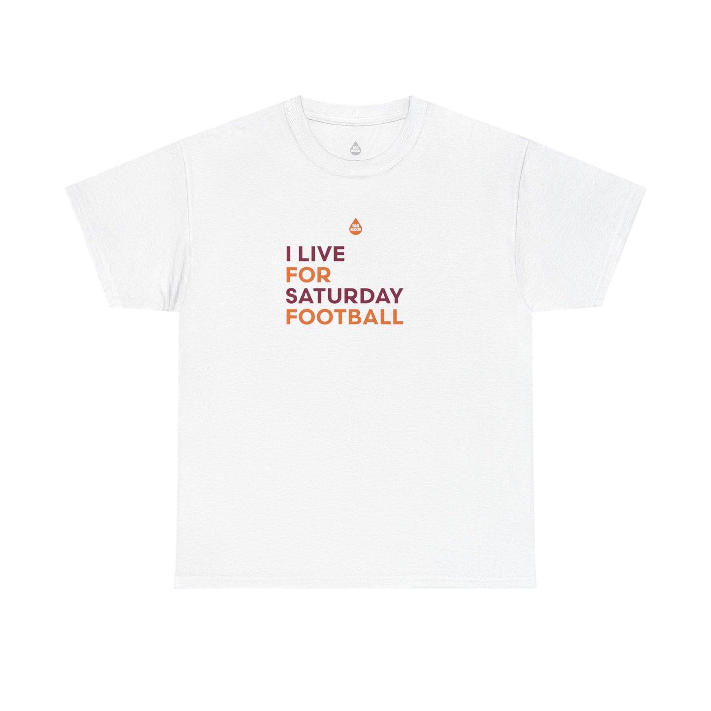 Maroon & Orange Saturday Football T-Shirt