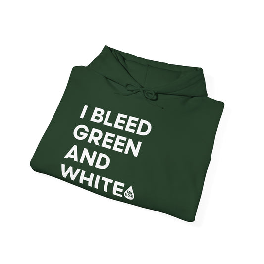 I Bleed Green & White EL Hoodie