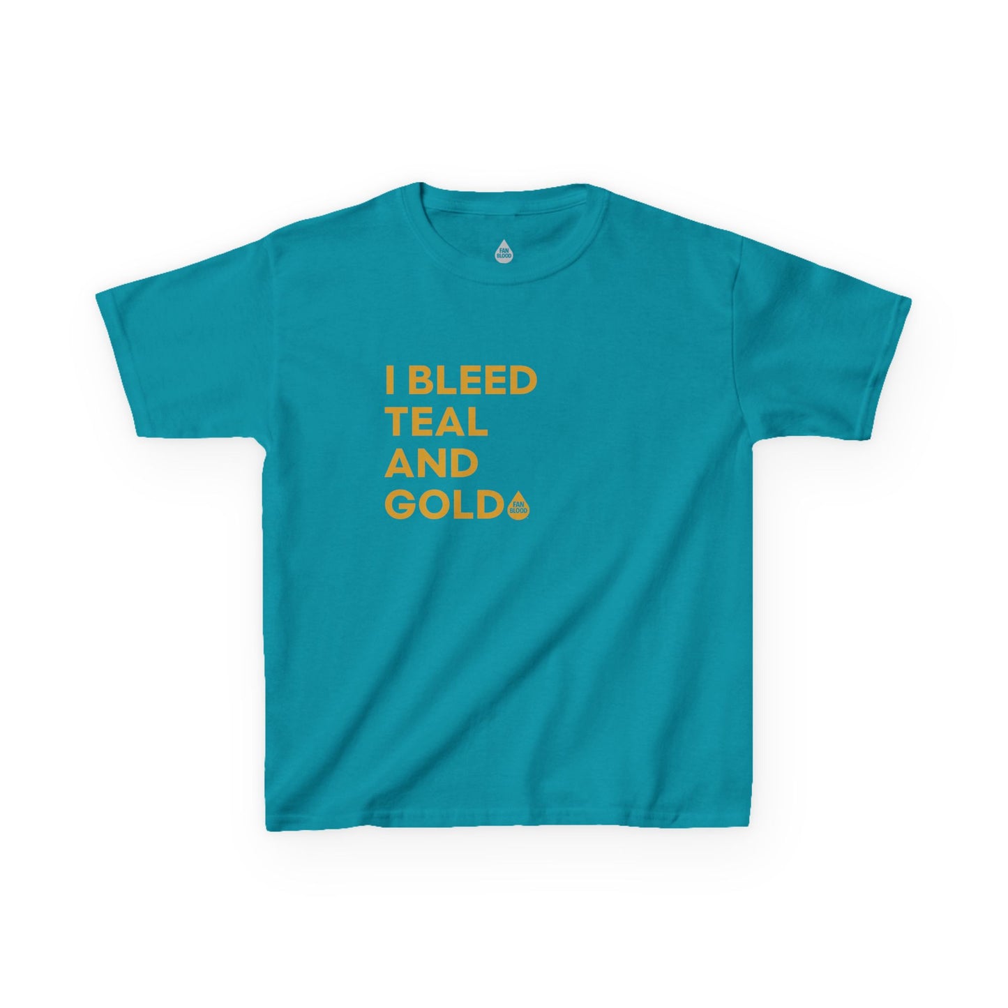 I Bleed Teal & Gold Kid's T
