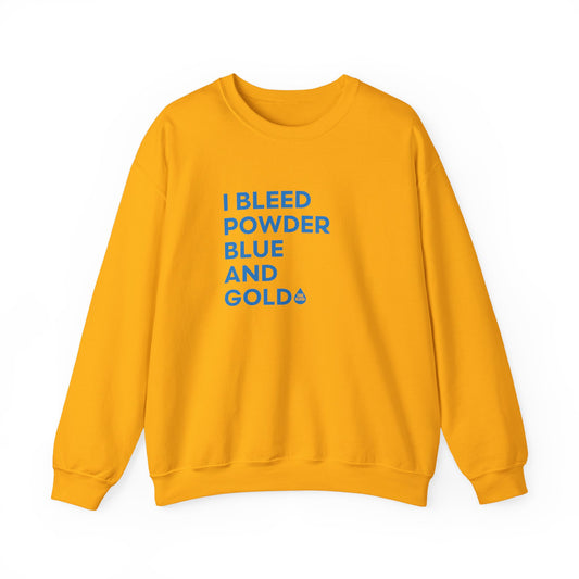 I Bleed Powder Blue & Gold Sweatshirt