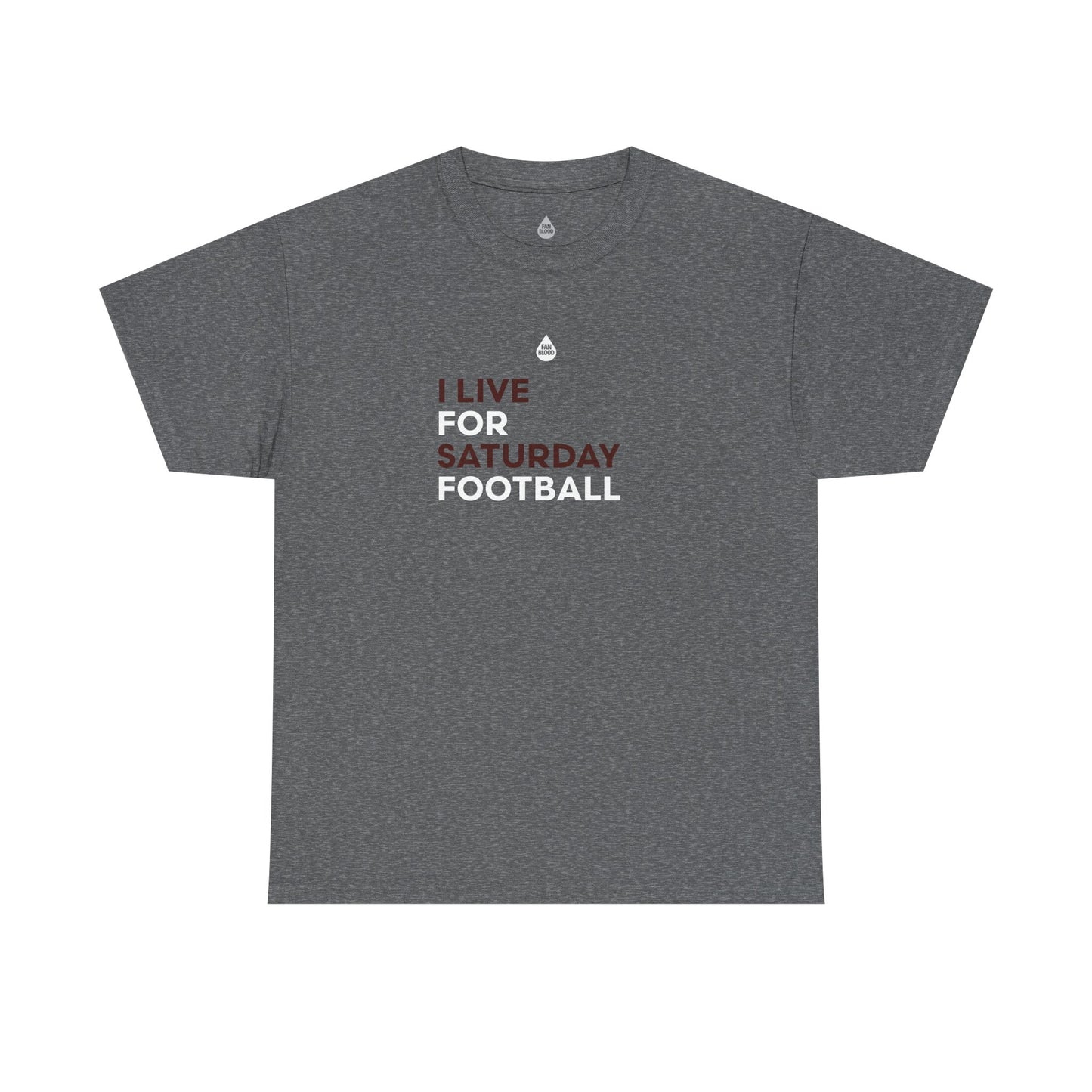 Maroon & White Saturday Football T-Shirt