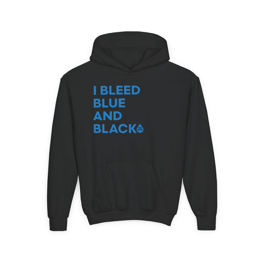 I Bleed Blue & Black Kid's Hoodie